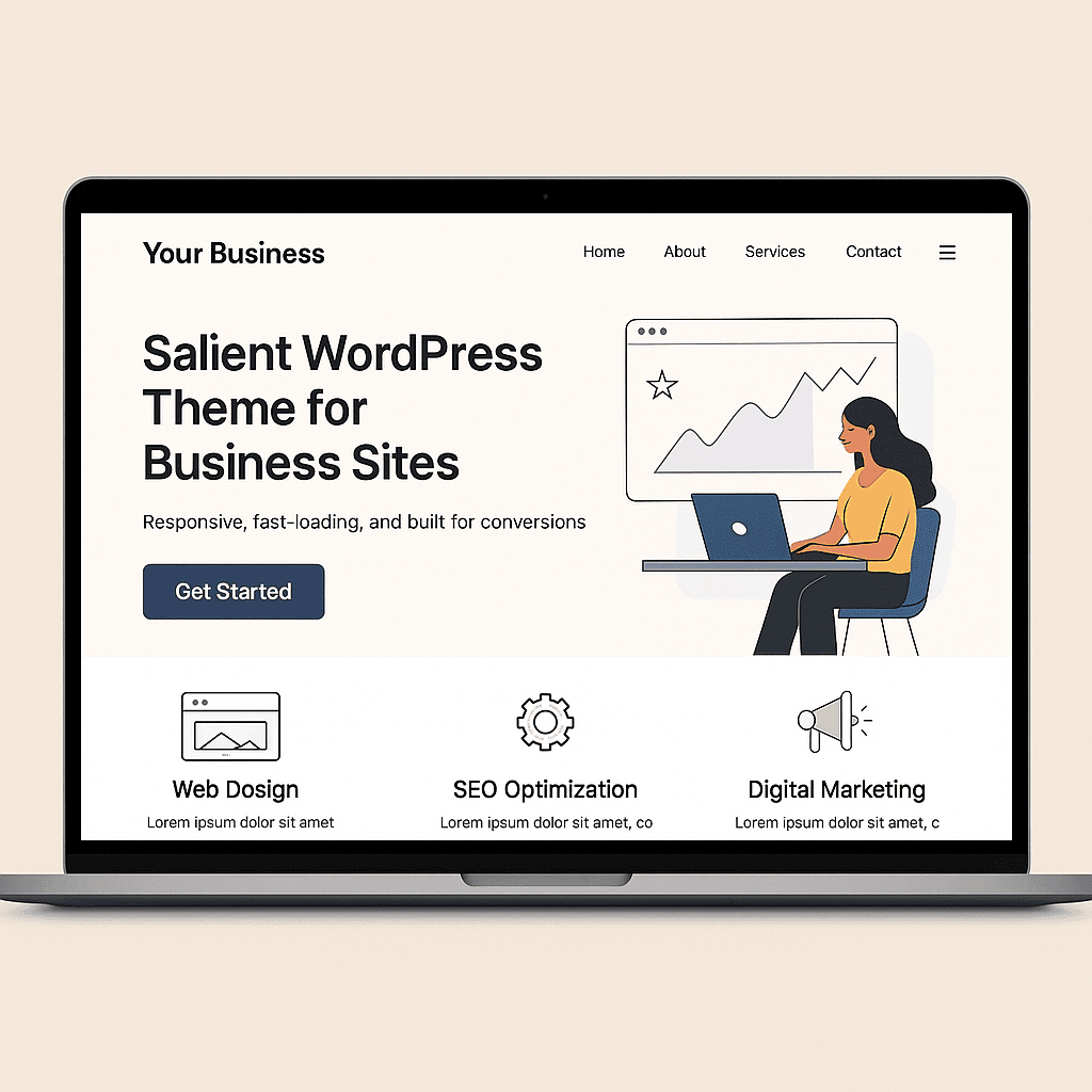 Salient WordPress Theme business website design